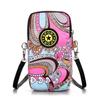 Nova bolsa de celular respirável de nylon simples com zíper de três camadas bolsa de mão casual colorida para atividades ao ar livre entrega em peça única
