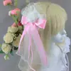 Accesorios para el Cabello Lolita, Velos, Pasador de Flor de Rosa, Pinza con Borde de Encaje, Pasador Gótico Oscuro Hecho a Mano Lolita