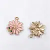 Acessórios de joias estilo coreano Margarida diy pingente único liga gota óleo colar brincos brincos acessórios acessórios transfronteiriços