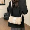 Nova Cor de Nylon Contraste Crossbody Bolsa Casual Texturizado Grande Capacidade Travesseiro Bolsa Viagem Fitness Ombro Bolsa Commuter Bag