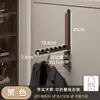 Cabide de porta dobrável em madeira de nogueira, aço carbono, instalação sem furos, adequado para quartos, banheiros e closets, para guardar roupas e acessórios
