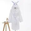 Albornoz de algodón para niños con capucha de dibujos animados, camisón fino de verano, estilo waffe para niñas.