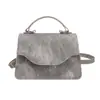 2026 Bolso Cuadrado Pequeño Lavado Retro Desgastado para Mujer Bolso Cruzado de Alta Gama Versátil de un Solo Hombro de Mano Mini Bolso para Mujer