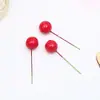 Fruta de espuma de cereza de 2 cm, baya roja pequeña, micro paisajismo, decoración de árbol de Navidad, accesorios hechos a mano para fotografía DIY