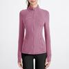 Traje de yoga Athena Lulu, chaqueta deportiva de cuello alto color piel para mujer, para correr, fitness, manga larga, con cremallera