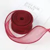 Rollo Grande de 4 cm Gasa Iridiscente Cola de Pez Ramo de Flores Frescas Cinta Lazo DIY Gasa Ondulada Empaque de Regalo Cinta de Color Venta al por Mayor
