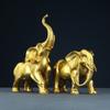 Par de Adornos de Elefante de Latón Oficina Hogar Artesanías Regalos de Apertura Cobre