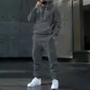 Nuevo Traje con Capucha de Color Sólido para Hombre Primavera y Otoño 2026 Ropa Deportiva Juvenil Europea y Americana Sudadera Multibolsillos Ropa de Trabajo