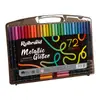 Caja Negra Pequeña Estallando Fluyendo Oro Marcador Perlado Set de Plumas Pintura para Niños Pincel de Arte de Punta Suave de Bajo Grado