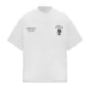 Camiseta Redonda con Bordado de Letra Floral de Perlas para Hombre, Nuevo Estilo de Verano, Corte Holgado, Hombro Caído, Top Casual de Moda para Mujer