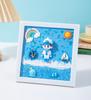 Pegamento crema para pintura de escena 3D para niños, pintura hecha a mano DIY, pintura oceánica, pintura de escena de micropaísaje, paquete de materiales de juguete educativo