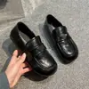 Mocasines Estilo Británico Retro para Mujer Zapatos sin Cordones Zapatos Perezosos Zapatos Pequeños de Cuero Negros Zapatos Planos de Suela Plana para Mujer Zapatos de Mujer 2026 Otoño