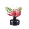 Frasco Preto Minimalista Aromaterapia Floral Luxo Leve Arranjo de Flores Aromaterapia Sem Chama Óleo Essencial para Hotel Purificador de Ar Ornamento