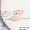 Contas Cerâmicas Criativas de Peixe Pequeno Pintadas à Mão Contas de Cordão Artesanais Contas Soltas Pulseiras Brincos Pingentes DIY Acessórios para Joias
