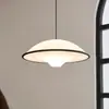 Lustre de Restaurante Estilo Meio do Século Francês Três Cabeças Pétala Flor Âmbar Vidro Lâmpada OVNI Disco Voador Lustre de Loja de Roupas