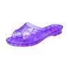 Zapatillas de Baño Estilo Nuevo Para Exterior Verano Cristal PVC Mujer Antideslizantes Transparentes Desodorantes Plástico Gelatina