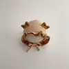 Gorro de bebé otoño e invierno dulce lazo protección para las orejas tejido sombrero de princesa niña cálido a prueba de viento sombrero de lana moda