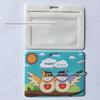Porta-cartões de plástico brilhante fosco horizontal personalizado de fábrica, porta-cartões com moldura para fotos, porta-cartões de identidade, porta-cartões de alta tensão