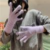 Estilo coreano ins estilo coelho pelúcia bonito quente malha luvas de lã longa menina rosa grosso macio à prova de frio
