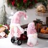 Muñeco Duende Rosa Navideño Nuevo Muñeco Tejido con Lentejuelas Adornos Decoraciones Navideñas Fabricante Mayorista