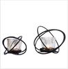 Ornamentos de suporte de vela de ferro geométrico nórdico Adereços de jantar românticos à luz de velas Copo de vela de vidro moderno Decorações para casa