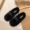 Nuevas Zapatillas de Felpa Cálidas de Mayor Altura, de Ponerse Fácil, Otoño/Invierno para Mujer, Zapatillas de Piel con Suela Gruesa para Mujer, para Exteriores, de Punta Cerrada, 2026, Algodón
