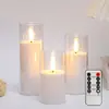 Luzes de Velas Eletrônicas LED Transfronteiriças, Velas Decorativas Sem Fumaça com Chama Simulada para o Natal e Halloween