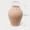 Macetas de Cerámica Estilo Wabi-Sabi, Adornos Decorativos Rojos Rústicos, Macetas de Cerámica Gruesa Vintage, Jarrón Cerámico Grande para Arreglo Floral en Mueble de TV de Entrada