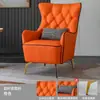 Sofá de Um Lugar Estilo Americano Luxo Leve Moderno Simples Designer Nórdico Varanda Sala de Estar Hotel Encosto Alto Casual Cadeira Tigre