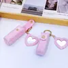 Llavero de Bolsita para Labial Transfronteriza, Fácil de Llevar, Bolsita para Labial con Lentejuelas y Brillo con Espejo, Colgante de Bolsa, Bolsita para Labial