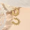 Brincos de girassol brincos Feminino Luz luxo Coringa nicho 2023 novos brincos de titânio joias de aço inoxidável atacado