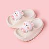 Pantuflas para Niños, Pantuflas de Verano de Dibujos Animados Lindas para Bebés con Lazos, Pantuflas de Interior de Suela Blanda para Niños Pequeños y Medianos, Elásticas y Duraderas para Casa