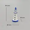 Praia à Beira-Mar Coqueiro Guarda-Sol Vela Barco Farol Cena Figura Decoração de Micro Paisagem Acessórios de Paisagismo Mediterrâneo