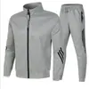 Traje Deportivo para Hombre de Primavera y Otoño: Conjunto de 2 Piezas Sudadera con Capucha de Capa de Aire + Pantalones Deportivos para Fitness y Correr