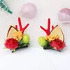 Diadema de Navidad para niños, par de pinzas para el pelo, pinza de asta, diadema de flor linda para niños, diadema de Navidad DIY