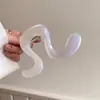 Pinza para el Cabello de Color Gel Perlado Brillante Láser Texturizada Simple Pinza de Tiburón para el Cabello Accesorios para el Cabello Nuevo