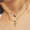 Diseño de Nuevo Producto Transfronterizo de Verano de Amazon, Varios Collares Cruzados, Collares Pequeños Laterales, Colgantes para Mujer