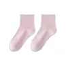 Meias brancas femininas, meias curtas para primavera e outono, meias de algodão puro antibacterianas sem costura até o meio da panturrilha, meias curtas resistentes a odores para o pós-parto, primavera e verão