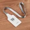 Porta Credencial de Plástico Simple, Insignia de Trabajo para Empleados, Etiqueta de Nombre con Cordón, Porta Tarjeta Retráctil para Estudiantes del Campus, Porta Tarjeta de Comida