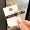 Duende Morado~Pinza para el Cabello con Lazo de Pedrería Pinza Lateral Pinza para Mechones Sueltos Pinza de Una Palabra Accesorio para el Cabello Pinza Superior Pinza para el Cabello