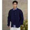 Cárdigan de punto para hombre de dos piezas falsas con torsión, estilo Old Money, punto de alta gama para otoño e invierno, venta al por mayor de fábrica transfronteriza
