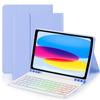 Adecuado para iPad 10.9 Tableta Nueva 11ª Generación Funda Protectora de 10.2 pulgadas con Teclado Bluetooth Retroiluminado en Tres Colores y Ranura para Lápiz Funda de Cuero