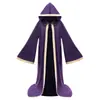 Capa de Halloween Transfronteiriça Roupão de Mago com Capuz Medieval Cosplay Personagem Figurino para Performance de Palco