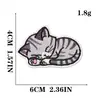 Jiu Shao Lindo Gato de Dibujos Animados Bordado Parches de Tela Accesorios de Ropa Parches de Animales Insignia de Bordado a Computadora Pegatinas de Bordado para Bebé