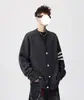 Cárdigan de punto de tres rayas estilo americano para hombre, Otoño, Marca de moda, Estilo perezoso, Retro, Casual, Versátil, Ropa exterior para pareja