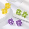 Pendientes elegantes de Corea del Sur con flores verdes frescas y suaves, nuevos pendientes de plata S925 con aguja, pendientes de perlas que combinan con todo para el verano, de moda.