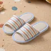 Pantuflas de Lino para Uso Doméstico para Hombres, Pantuflas de Lino Antideslizantes para Interiores de Primavera y Otoño, Pantuflas de Algodón y Lino para Mujer para Todas las Estaciones de Verano