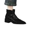 Botas de tornozelo estilo rua com estampa de leopardo europeia e americana, absolutamente deslumbrantes, para mulheres 2026 Outono/Inverno Nova Chegada Bico Fino Super Quentes Elegantes