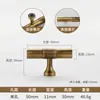 Nuevo Tirador de Puerta de Gabinete Bronce Dorado Lujo Ligero Armario Tirador de Cobre Puro Negro Simple Gabinete Tirador Completamente de Cobre