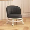 Banqueta de casa com roda universal cadeira pequena banqueta de sofá banquinho pequeno encosto rodízios banqueta móvel banco pequeno de sala